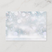 Winter sneeuwvlokken die goed huwelijk wensen informatiekaartje (Achterkant)