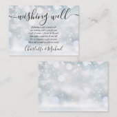 Winter sneeuwvlokken die goed huwelijk wensen informatiekaartje (Voorkant / Achterkant)