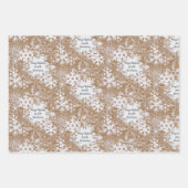 Winter Sneeuwvlokken Elegant Gepersonaliseerde Ker Inpakpapier Vel (Voorkant 3)