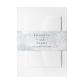 Winter Sneeuwvlokken Elegant Hart Bruiloft Uitnodigingen Wikkel (Voorkant Voorbeeld)