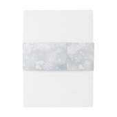 Winter Sneeuwvlokken Elegant Hart Bruiloft Uitnodigingen Wikkel (Achterkant Voorbeeld)