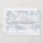 Winter Sneeuwvlokken Elegant Hart Script Bedankkaart (Achterkant)