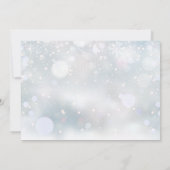 Winter Sneeuwvlokken Elegante Script Foto Bruiloft Kaart (Achterkant)