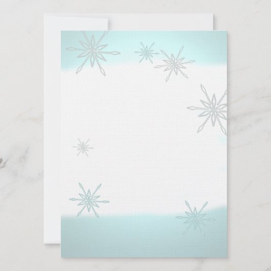 Winter sneeuwvlokken en lint bruiloft kaart (Achterkant)