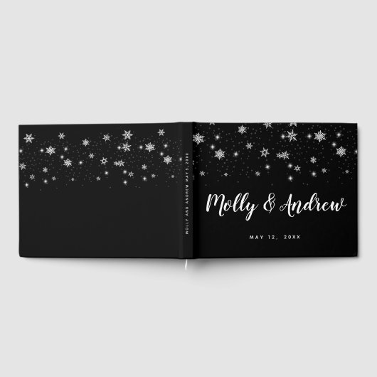 Winter sneeuwvlokken feest / bruiloft Gastboek Gastenboek (Volledig)