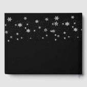 Winter sneeuwvlokken feest / bruiloft Gastboek Gastenboek (Achterkant)