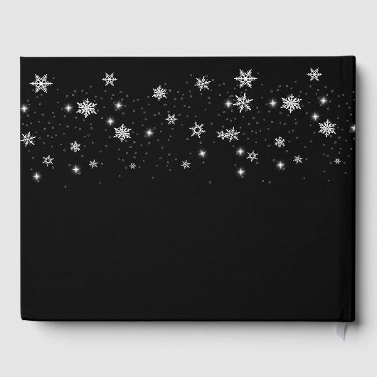 Winter sneeuwvlokken feest / bruiloft Gastboek Gastenboek (Achterkant)