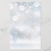 Winter Sneeuwvlokken Gast Bruiloft Weekend Program (Achterkant)