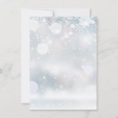 Winter Sneeuwvlokken Groene Baby Shower Gedicht Bedankkaart (Achterkant)