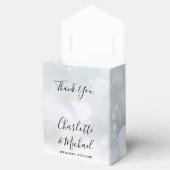 Winter Sneeuwvlokken Handtekening Script Bruiloft Bedankdoosjes (Geopend)