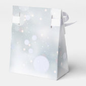 Winter Sneeuwvlokken Handtekening Script Bruiloft Bedankdoosjes (Achterkant)