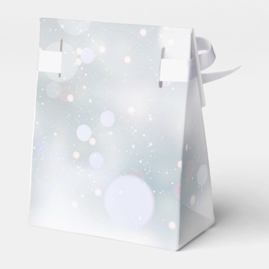 Winter Sneeuwvlokken Handtekening Script Bruiloft Bedankdoosjes (Achterkant)