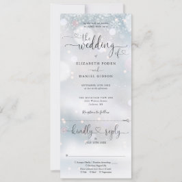 Winter Sneeuwvlokken Hart Script All In One Trouwf Kaart