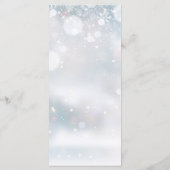 Winter Sneeuwvlokken Hart Script Bruiloft Diner Menu (Achterkant)