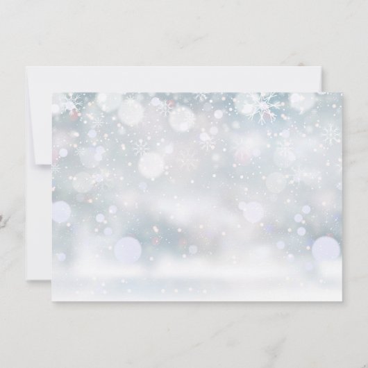 Winter Sneeuwvlokken Hart Script Details Informati Kaart (Achterkant)