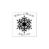Winter Sneeuwvlokken Houten Aankondiging Stempel (Afrduk)