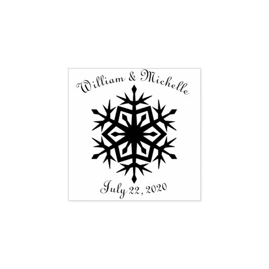 Winter Sneeuwvlokken Houten Aankondiging Stempel (Afrduk)