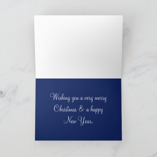 Winter Sneeuwvlokken Icy Blue Feestdagen Kaart (Binnen)