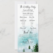 Winter Sneeuwvlokken IJzige Frosty Trees Trouwprog Kaart (Achterkant)