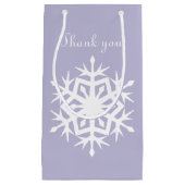 Winter Sneeuwvlokken in Lavendel Gift Bag Klein Cadeauzakje (Voorkant)