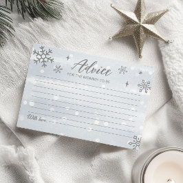 Winter Sneeuwvlokken Jongen Baby shower Advies Kaa Kaart