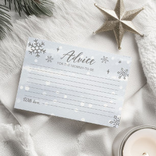 Winter Sneeuwvlokken Jongens Baby Shower Advieskaa Kaart