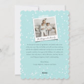 Winter Sneeuwvlokken Joyeux Noel Kerstmis Chique F Feestdagenkaart (Achterkant)