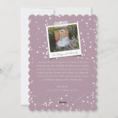 Winter Sneeuwvlokken Joyeux Noel Kerstmis Chique F Feestdagenkaart (Achterkant)