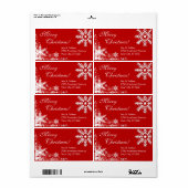 Winter Sneeuwvlokken label (Full Sheet)