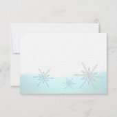 Winter Sneeuwvlokken met Bow Formele Reactie RSVP Kaartje (Achterkant)