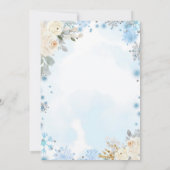 Winter Sneeuwvlokken Onederland 1e verjaardag Bloe Kaart (Achterkant)