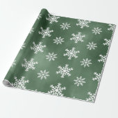 Winter Sneeuwvlokken Patroon Vakantie Inpakpapier (Uitgerold)