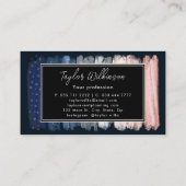 Winter sneeuwvlokken penseelstreken visitekaartje (Achterkant)