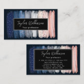 Winter sneeuwvlokken penseelstreken visitekaartje (Voorkant / Achterkant)