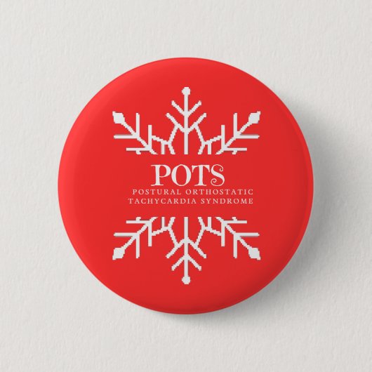 Winter sneeuwvlokken potten ronde button 5,7 cm (Voorkant)