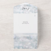 Winter Sneeuwvlokken QR Code Trouwen All In One Uitnodiging (Buitenkant)