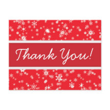 Winter Sneeuwvlokken Rode Kerst Bedankt