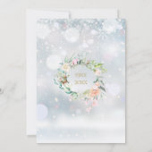 Winter Sneeuwvlokken Rozen Slinger 50ste Verjaarda Kaart (Achterkant)