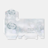 Winter Sneeuwvlokken Rustieke Bloemen Bruiloft Bedankdoosjes (Uitgevouwen)