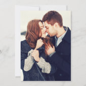 Winter Sneeuwvlokken Rustieke Bloemen Fotobruiloft Save The Date (Achterkant)