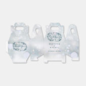 Winter Sneeuwvlokken Rustieke Bloemige Trouw Bedankdoosjes (Uitgevouwen)