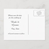 Winter Sneeuwvlokken Save the Date Briefkaart (Achterkant)