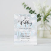 Winter Sneeuwvlokken Save the Date Kaart (Staand voorkant)