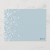 Winter Sneeuwvlokken Save the Date Kaart (Achterkant)