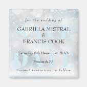 Winter Sneeuwvlokken Save the Date Magneet (Voorkant)