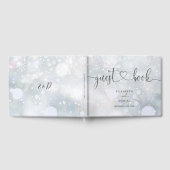 Winter Sneeuwvlokken Script Script Bruiloft Gastenboek (Volledig)