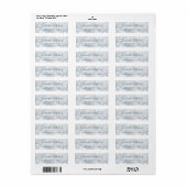 Winter Sneeuwvlokken Script Trouw Retouradres Etiket (Full Sheet)