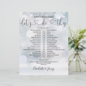 Winter Sneeuwvlokken Script Trouwdatum Schema Tijd (Staand voorkant)