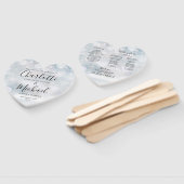 Winter Sneeuwvlokken Script Trouwprogramma Hart Handwaaier (Niet-gemonteerd)