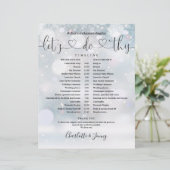 Winter Sneeuwvlokken Script Trouwschema Tijdlijn (Staand voorkant)